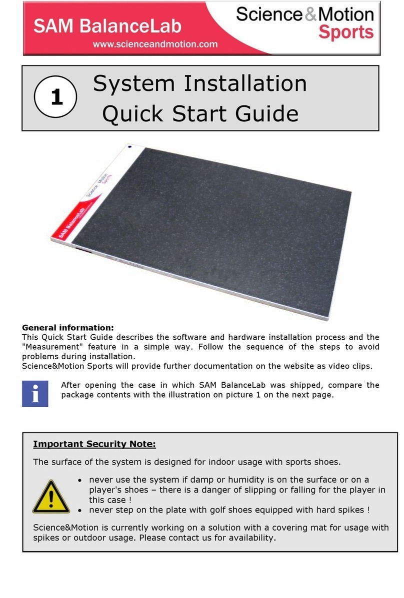 Science & Motion SAM BalanceLab quick start guide