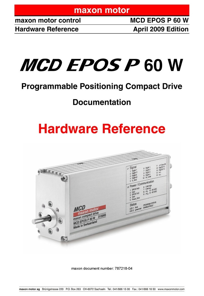 maxon motor MCD EPOS P 60 W Hardware reference