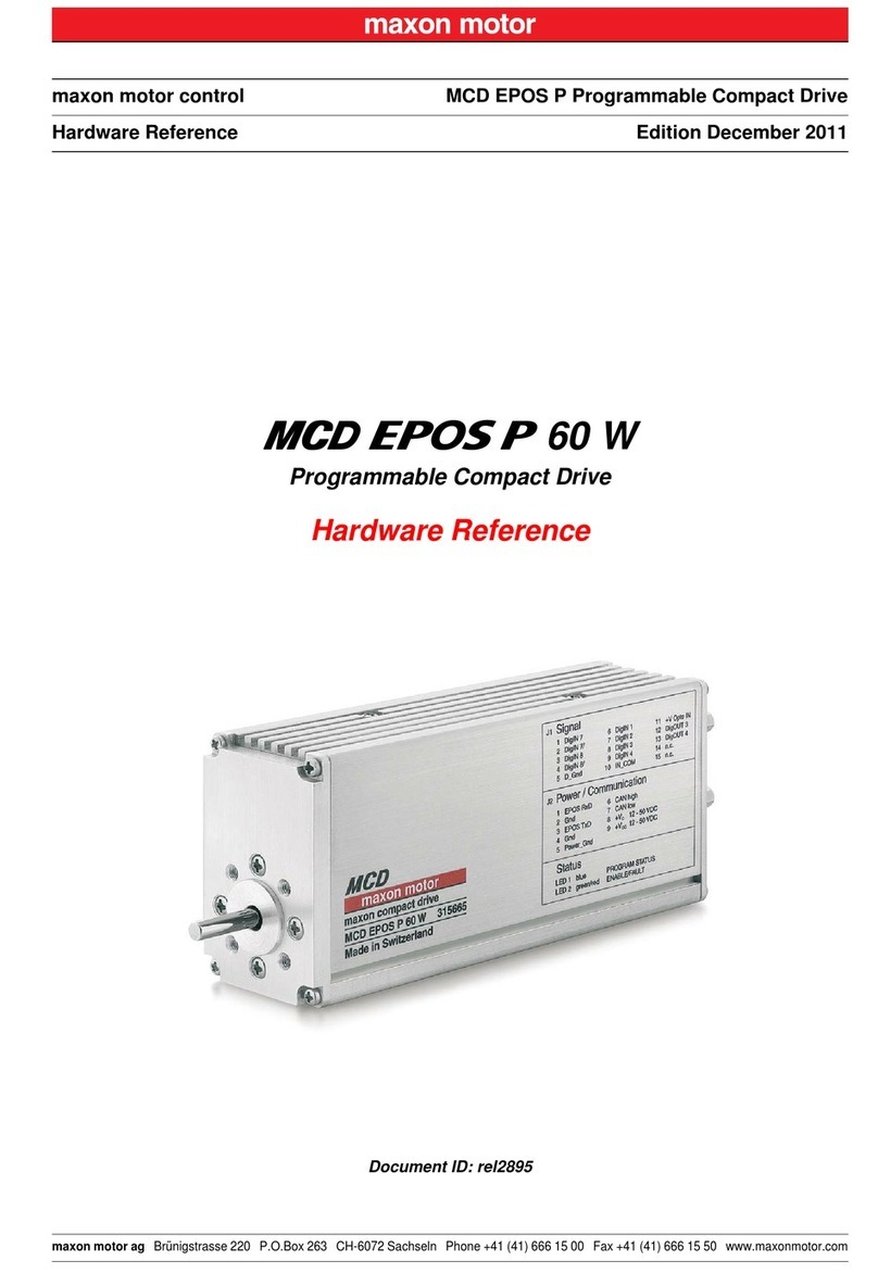 maxon motor MCD EPOS P 60 W Hardware reference maxon motor MCD EPOS P 60 W Hardware reference