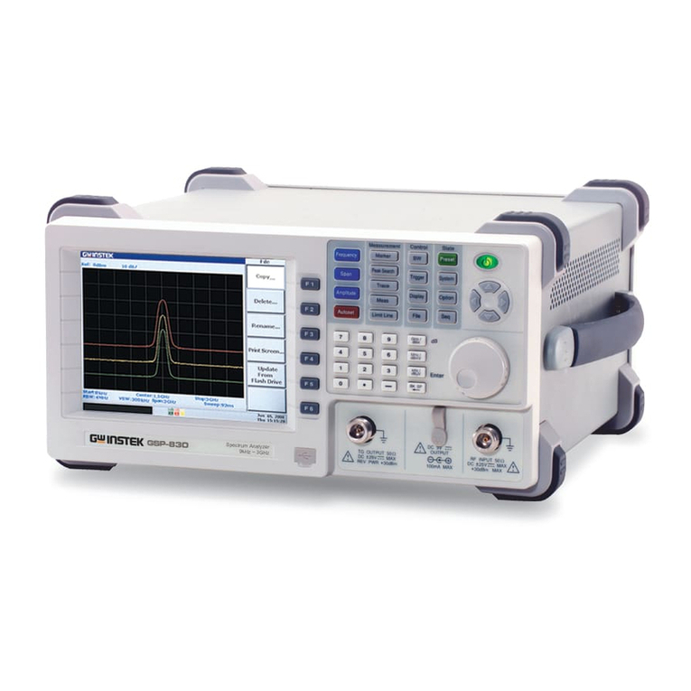 GW Instek GSP-830 User manual