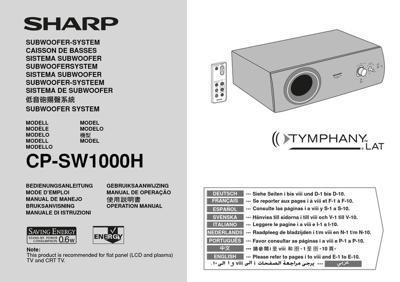 Sharp CP-SW1000H Operation manual