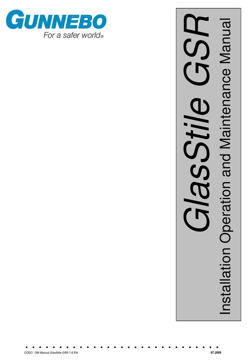 Gunnebo GlasStile GSR Installation, operation and maintenance manual Gunnebo GlasStile GSR Installation, operation and maintenance manual