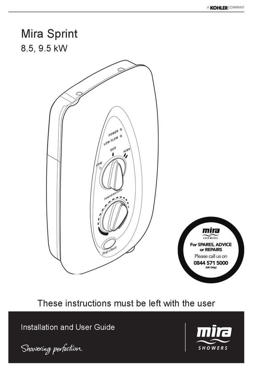 Kohler Mira Mira Sprint Installation and user guide