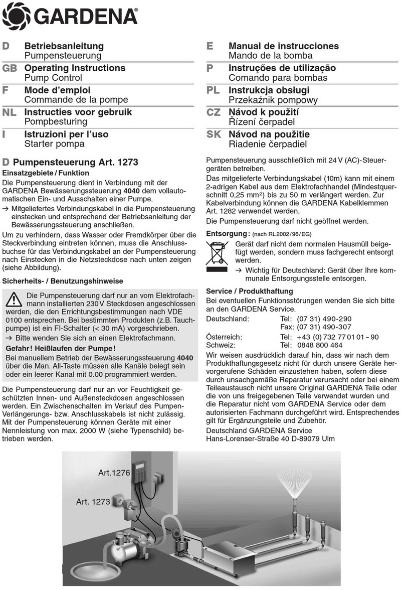 Gardena 1273 operating instructions