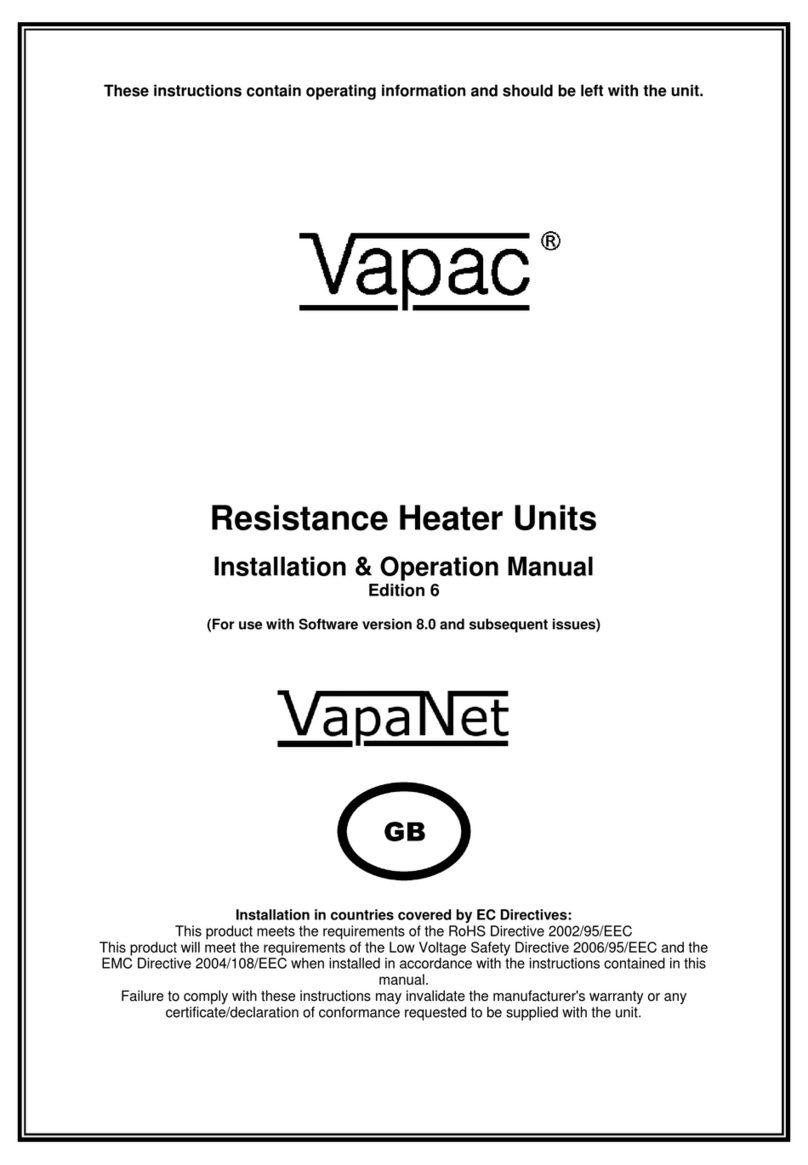 Vapac LR10 Operation manual