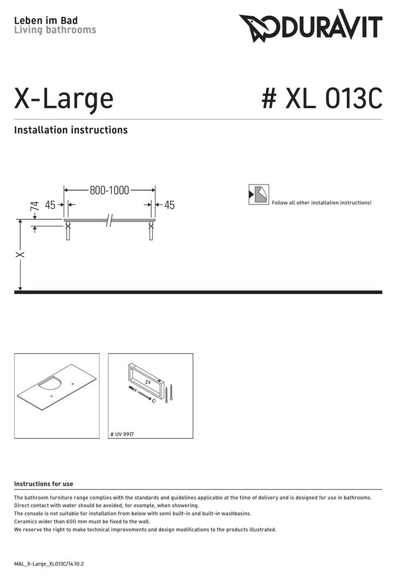 DURAVIT X-Large XL 013C User manual