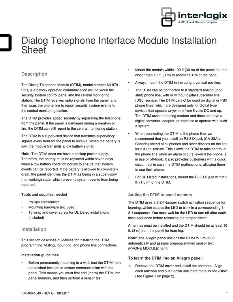Interlogix DTIM Assembly instructions