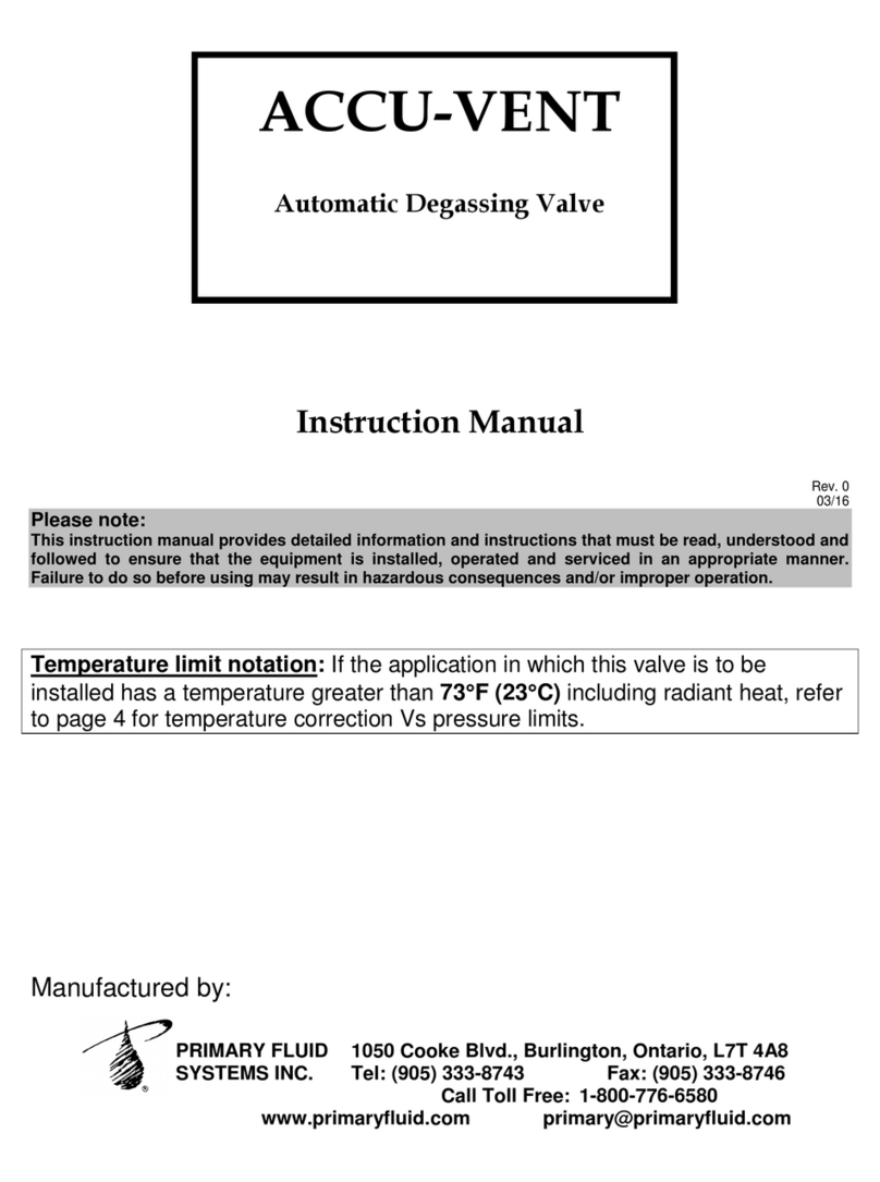 Primary Fluid ACCU-VENT instruction manual