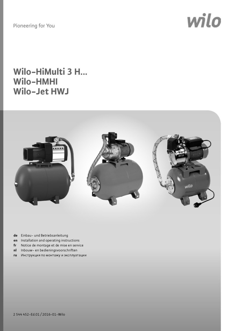 Wilo Wilo-HiMulti 3 H Series Installation and operating instructions