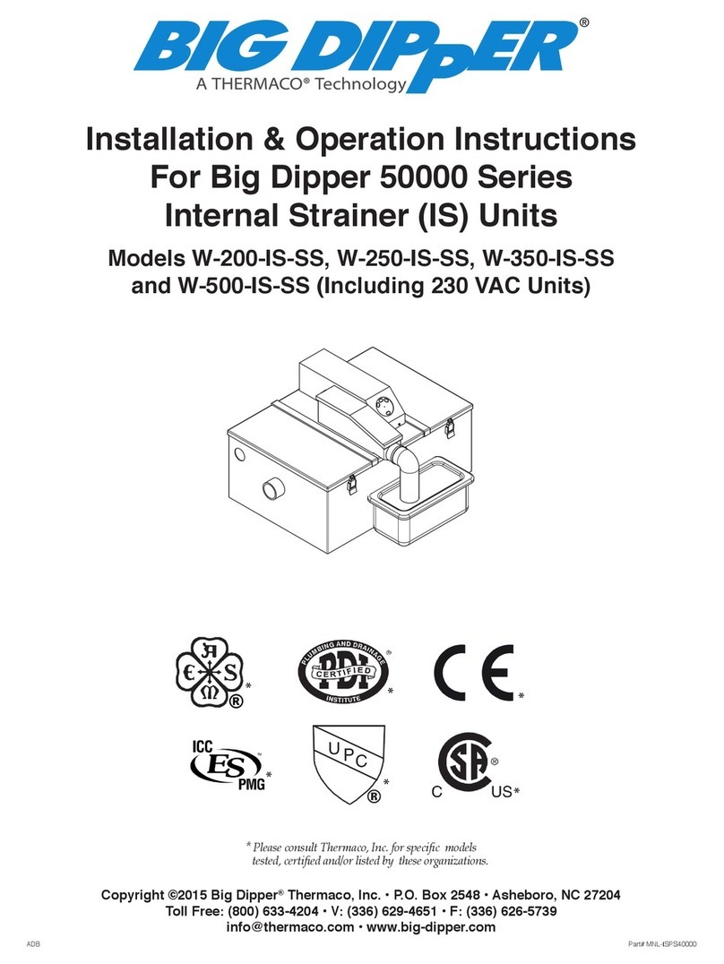 THERMA Big Dipper 50000 Series Installation & operation instructions
