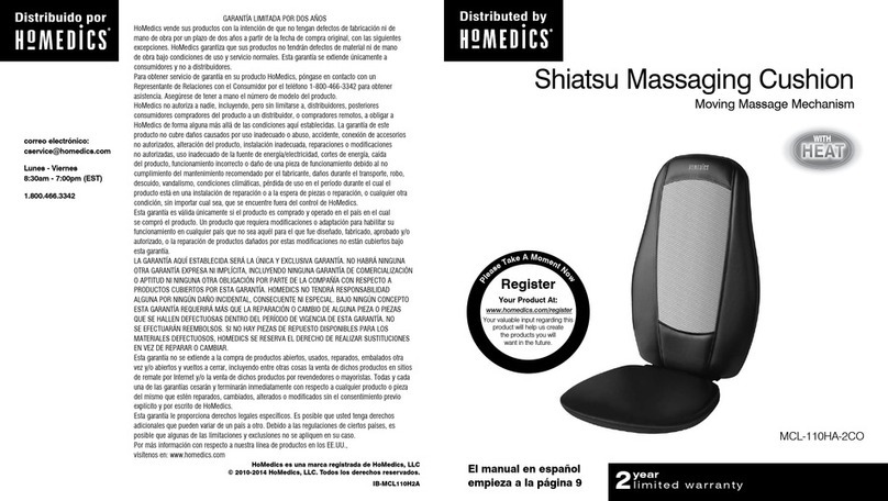 HoMedics MCL-110HA-2CO manual
