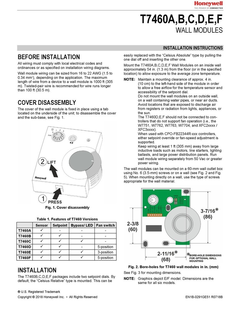 Honeywell T7460B User manual