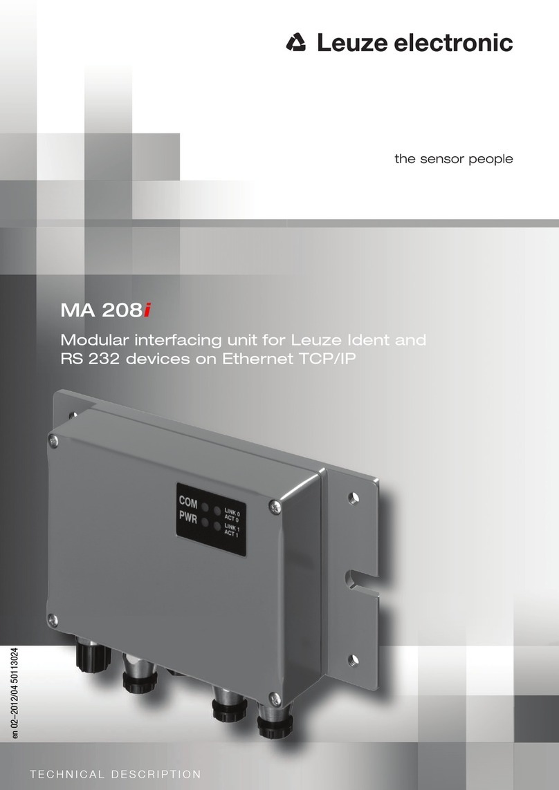 Leuze electronic MA 208i Parts list manual