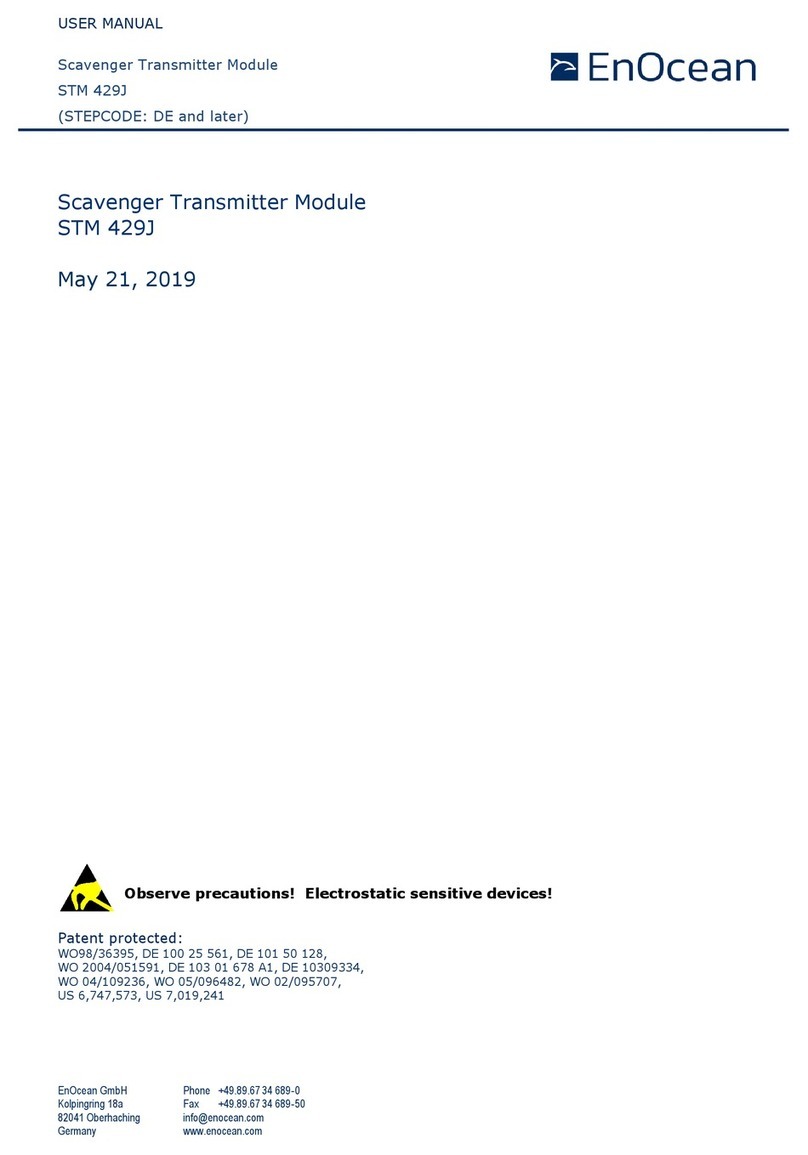 EnOcean Scavenger STM 429J user manual