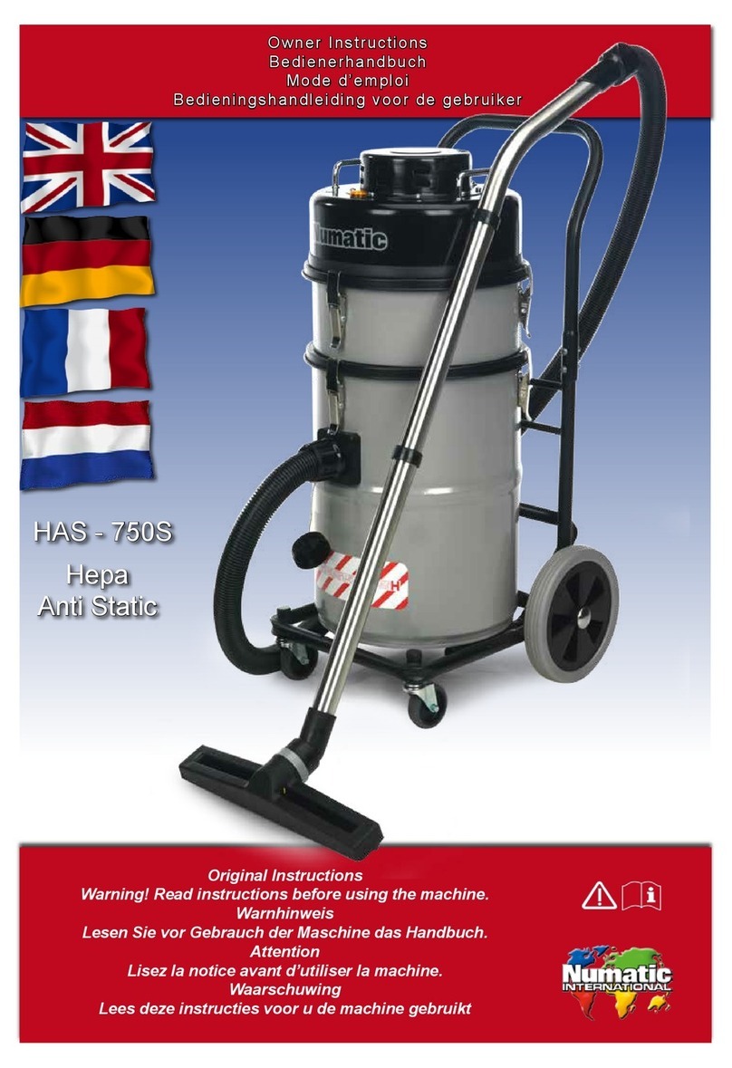 Numatic HAS-750S User manual