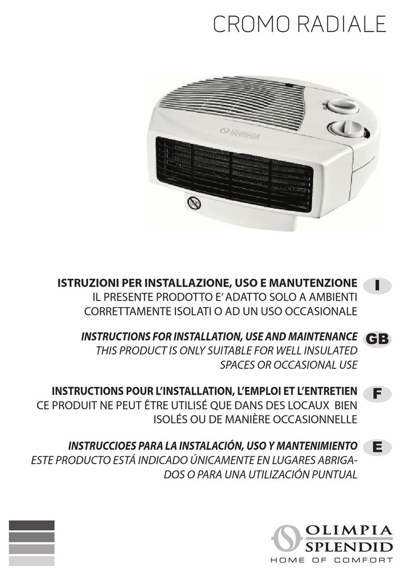 Olimpia splendid Cromo radiale Parts list manual