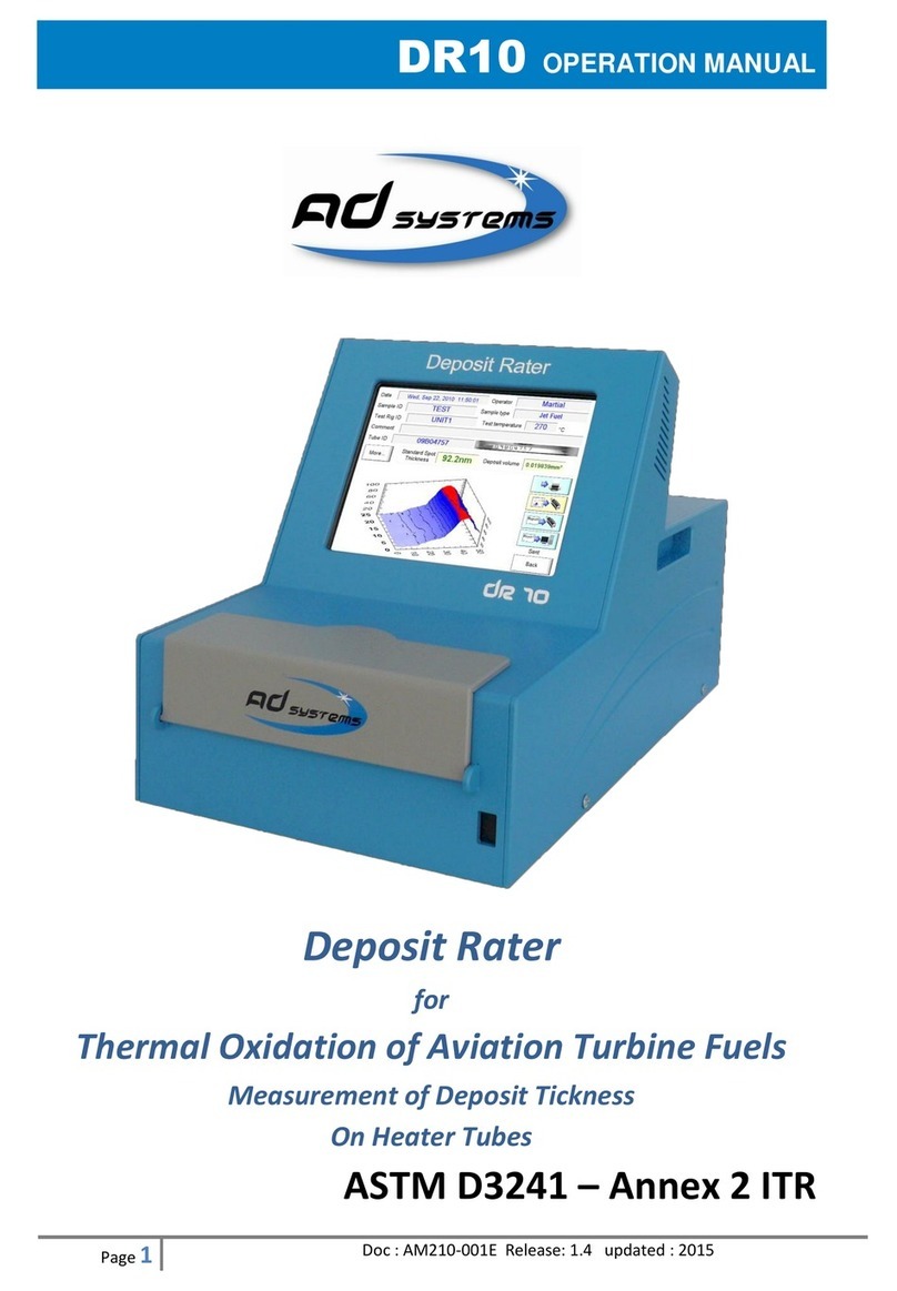 AD Systems Deposit Rater DR10 User manual