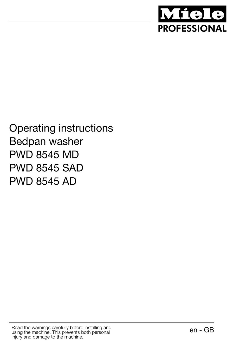 Miele PWD 8545 MD operating instructions