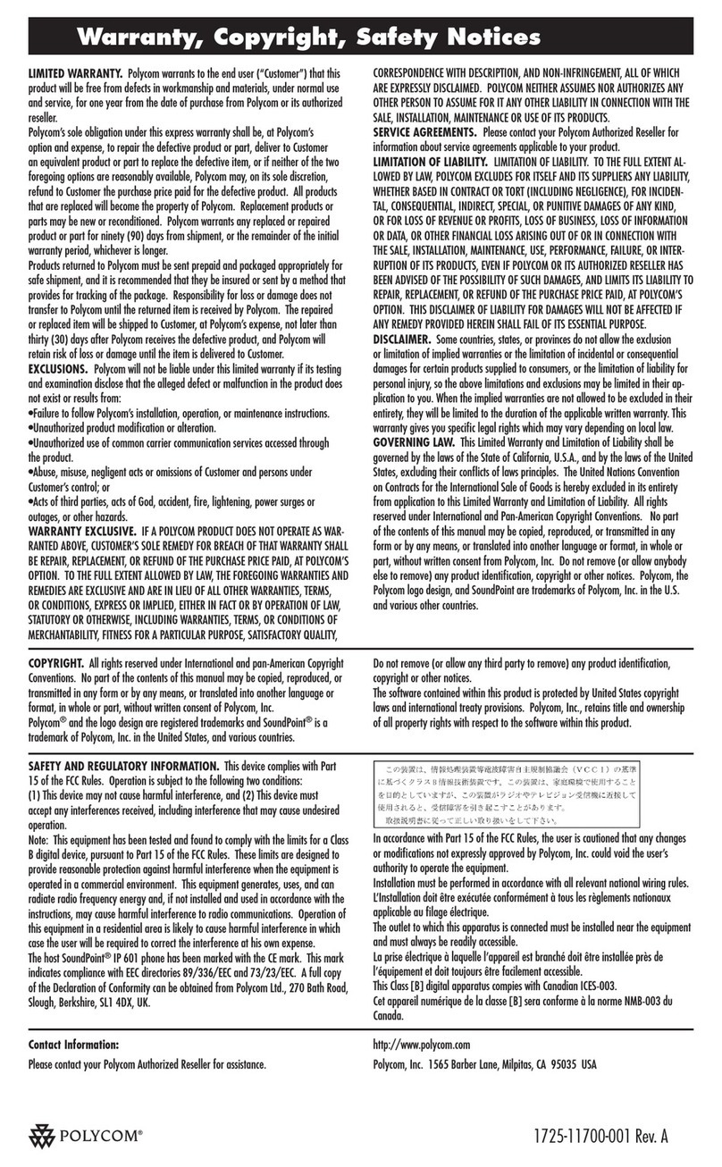Polycom SoundPoint IP 670 User manual