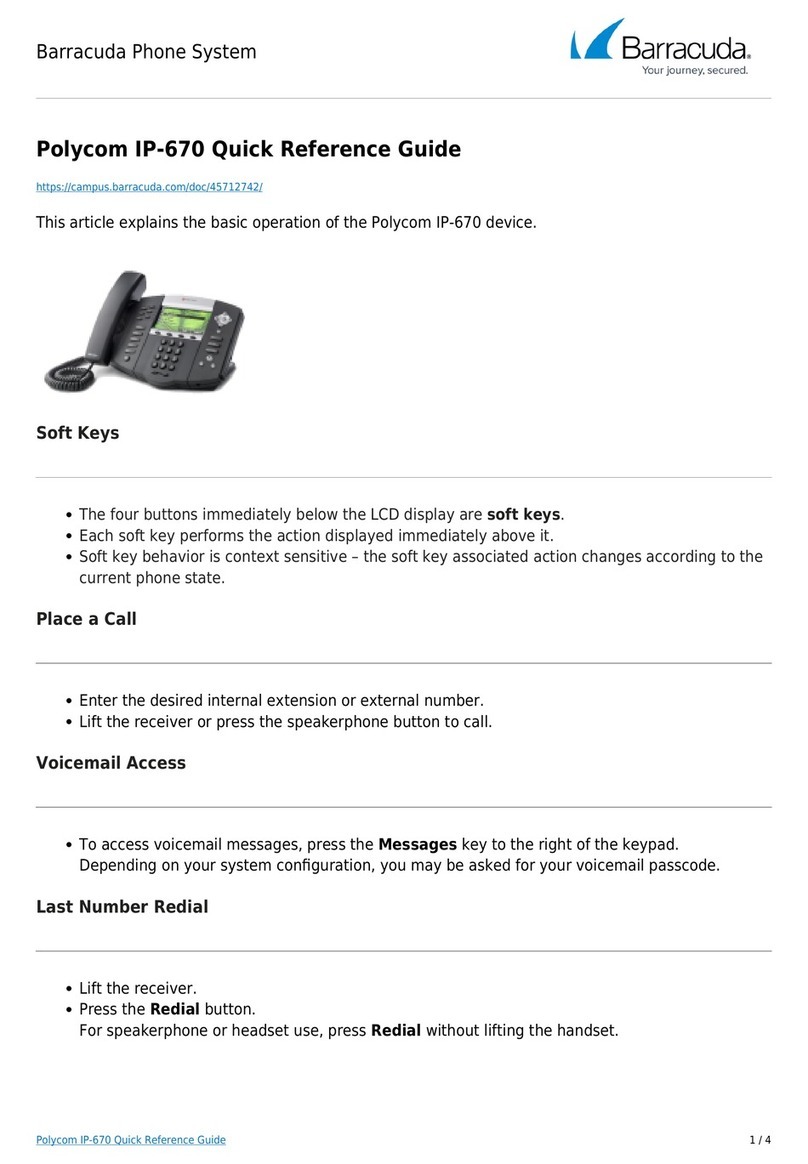 Polycom SoundPoint IP 670 Quick reference guide