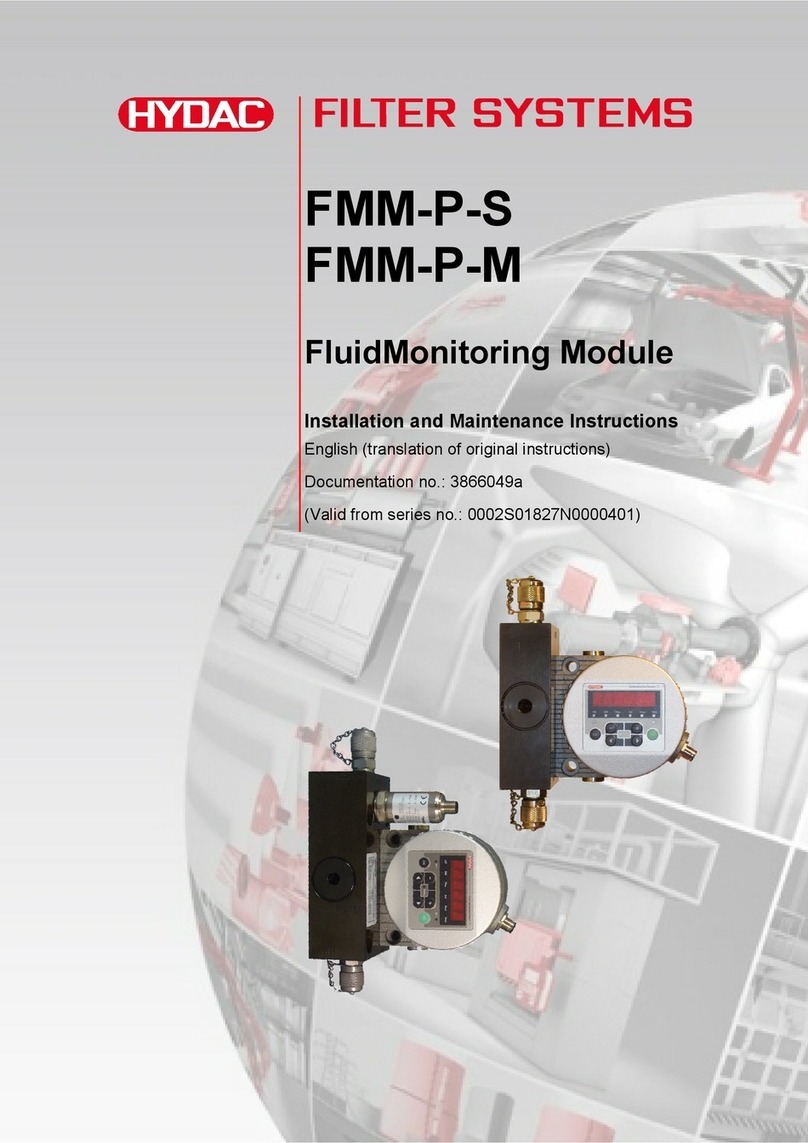 HYDAC FILTER SYSTEMS FMM-P-S Installation and maintenance instructions