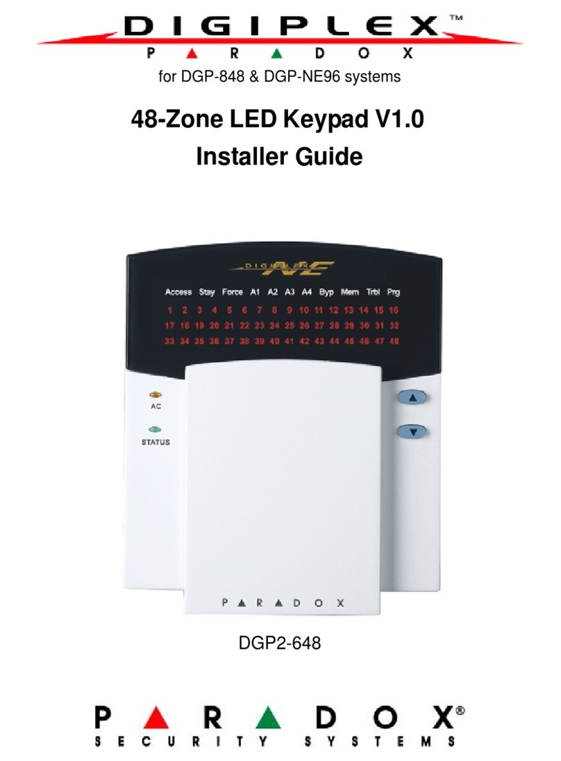 Paradox Digiplex DGP2-648 Installer's guide