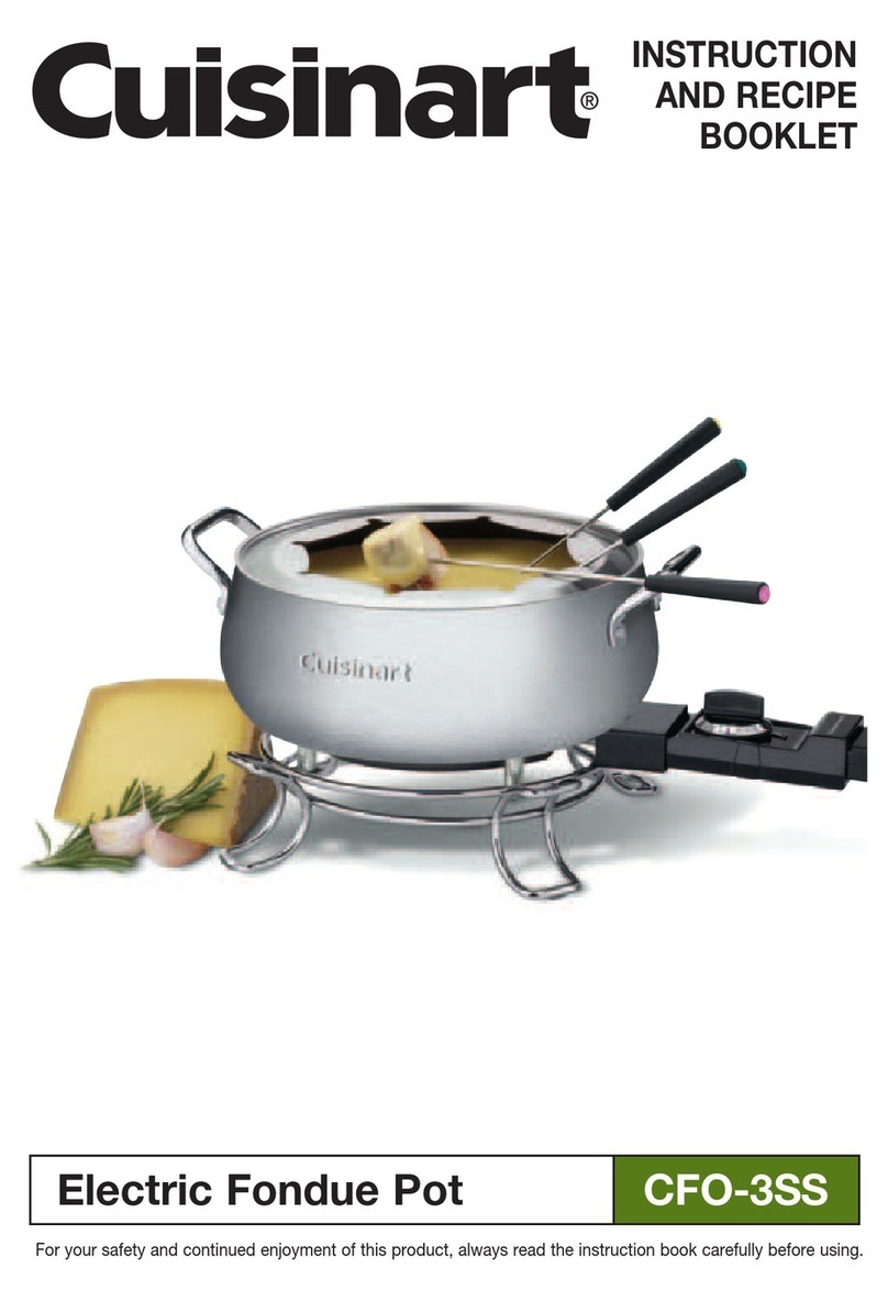 Cuisinart CFO-3SS - Electric Fondue Maker INSTRUCTION AND RECIPE BOOKLET