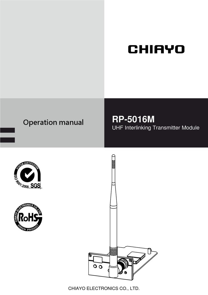 Chiayo RP-5016M User manual