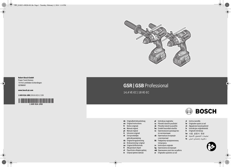Bosch GSR Professional Series User manual