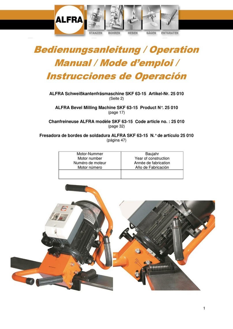 ALFRA SKF 63-15 Operation manual