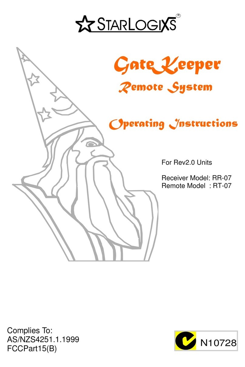 StarLogixs GateKeeper RR-07 operating instructions