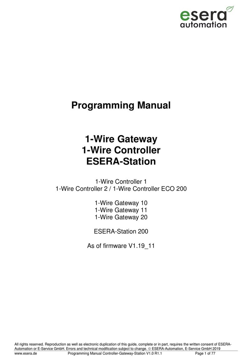 esera automation 1-Wire Controller 1 Programming manual