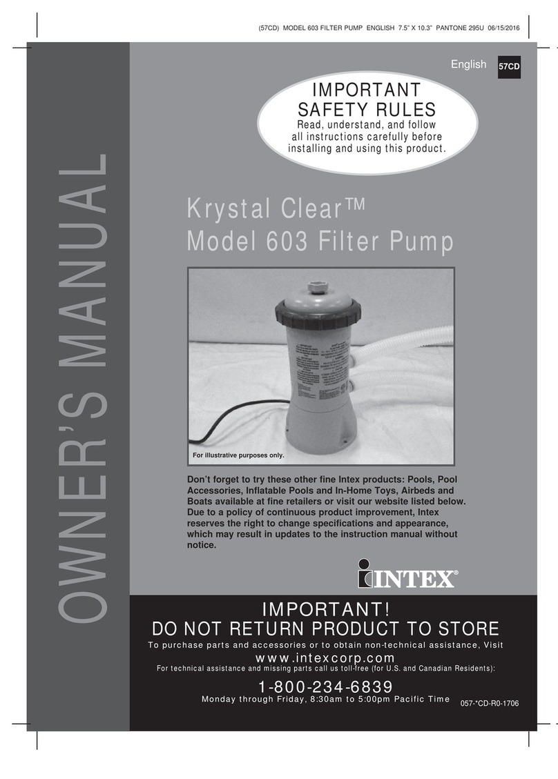 Intex Krystal Clear 603 User manual