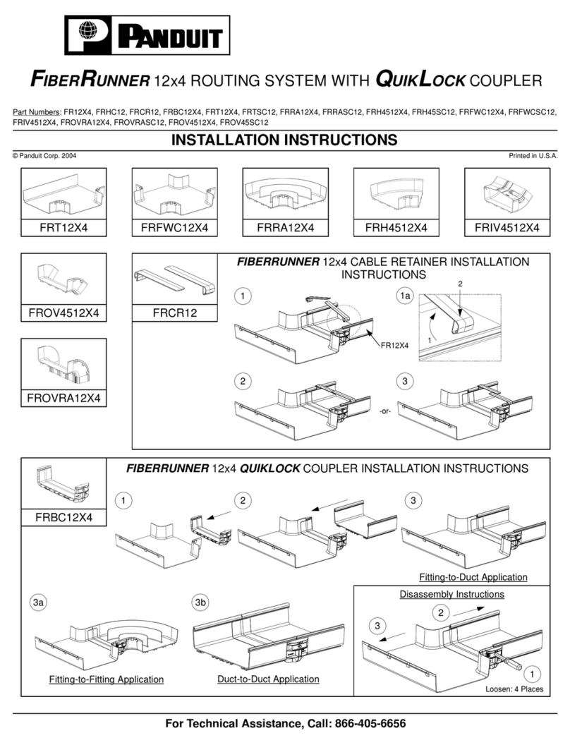 Panduit FiberRunner QuikLock FR12X4 User manual Panduit FiberRunner QuikLock FR12X4 User manual