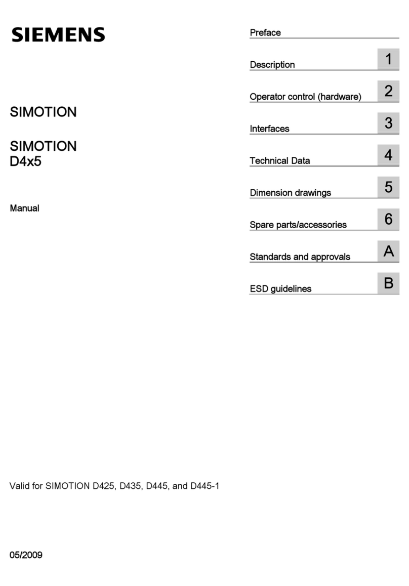 Siemens SIMOTION D425 User manual Siemens SIMOTION D425 User manual