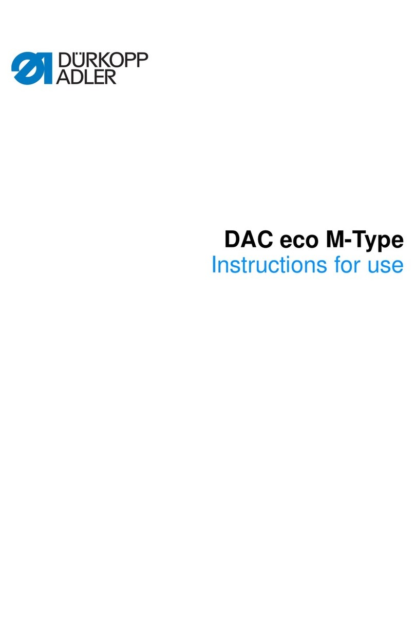 DURKOPP ADLER DAC eco M-Type Instructions for use