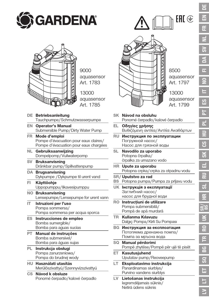 Gardena 13000 aquasensor User manual