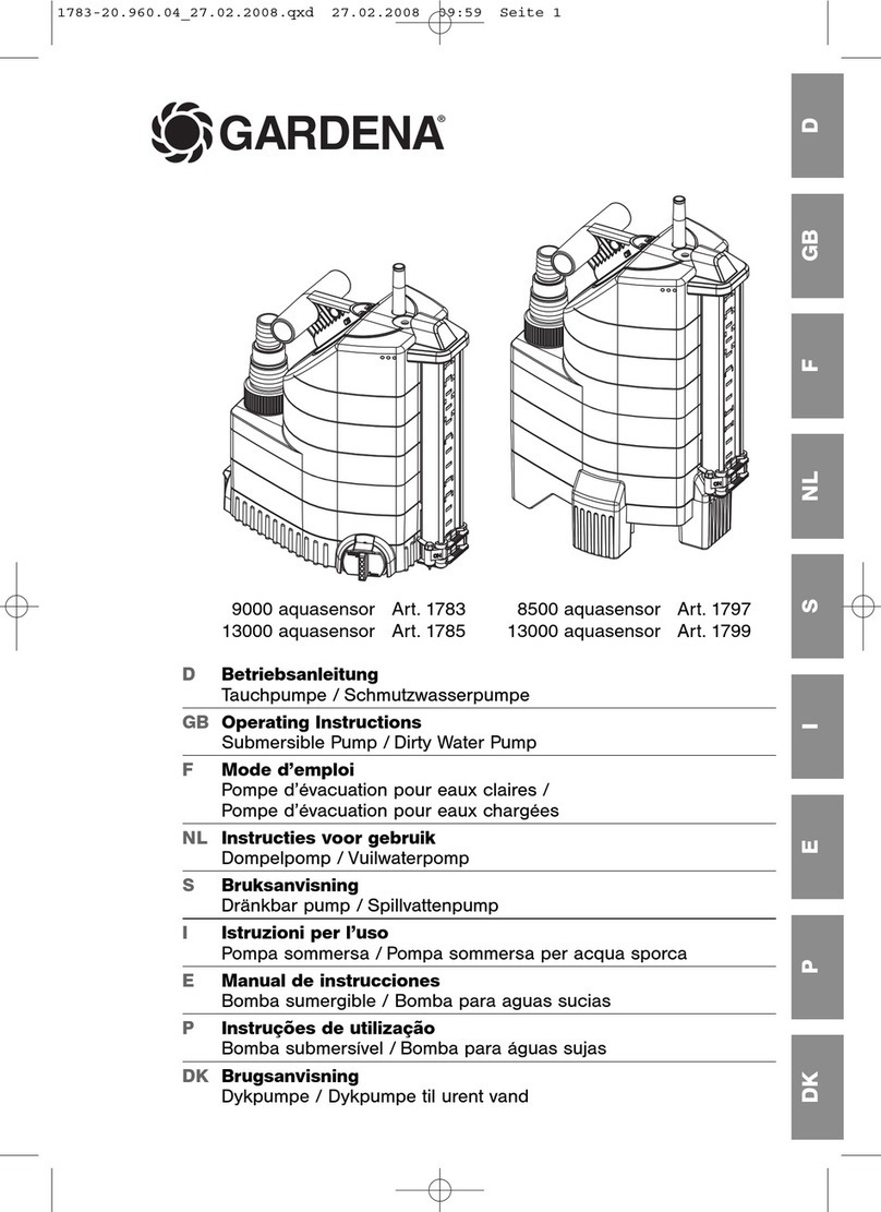 Gardena 13000 aquasensor User manual