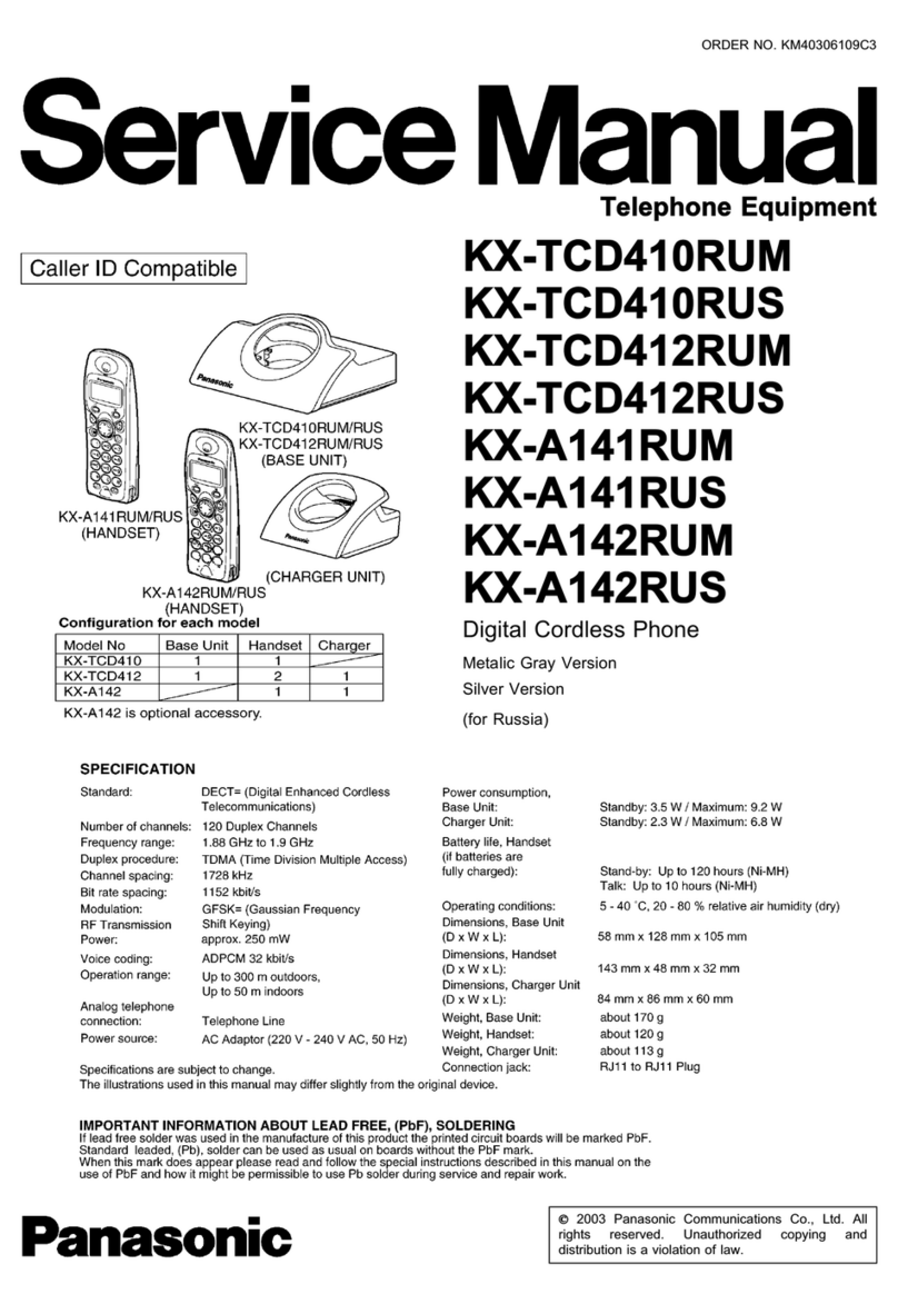 Panasonic KX-TCD410RUM User manual