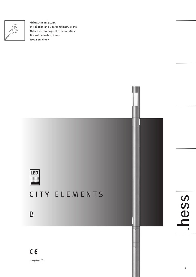 Hess CITY ELEMENTS Series Installation and operating instructions
