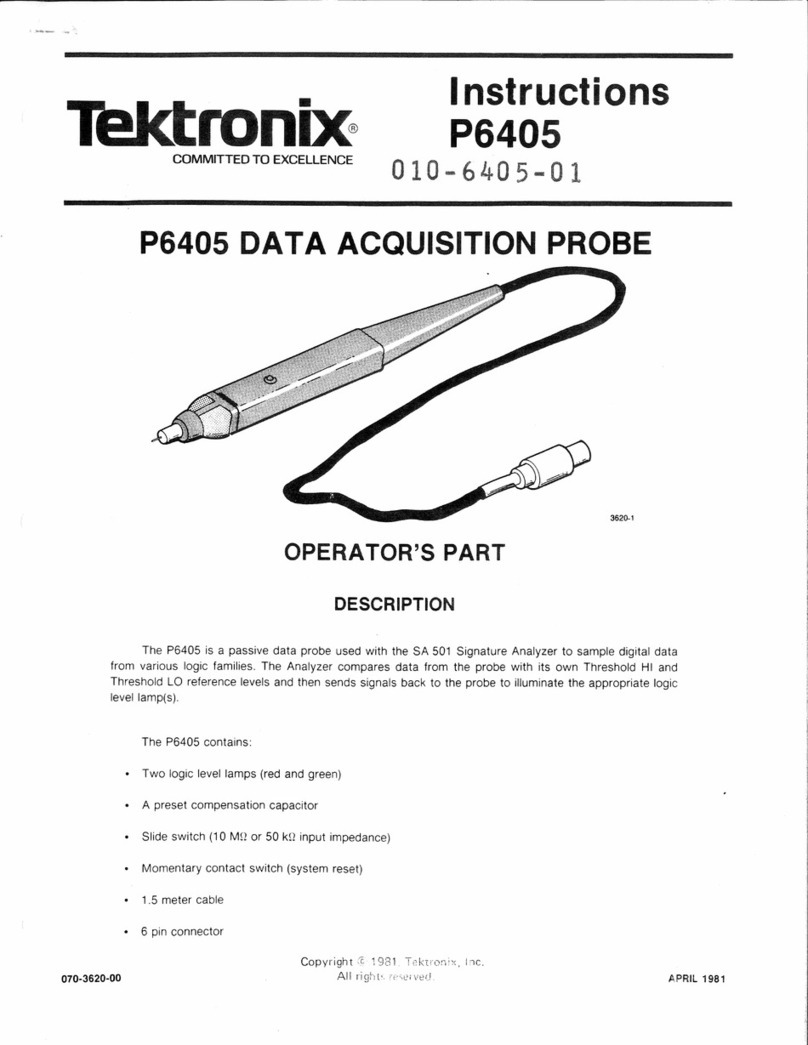 Tektronix P6405 User manual Tektronix P6405 User manual