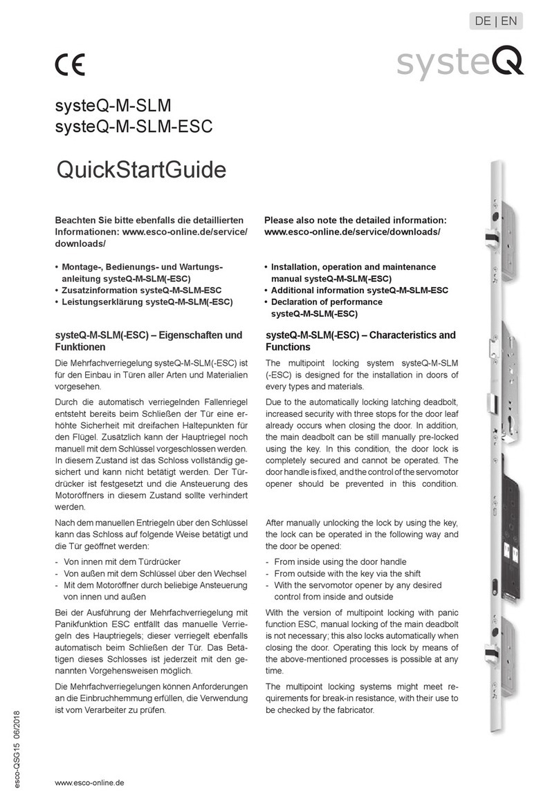 Esco systeQ-M-SLM-ESC quick start guide