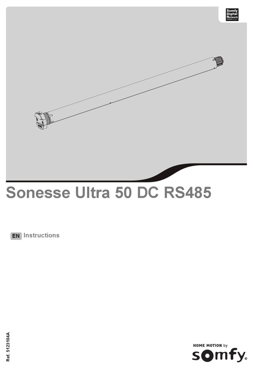 SOMFY Sonesse Ultra 50 DC RS485 instructions