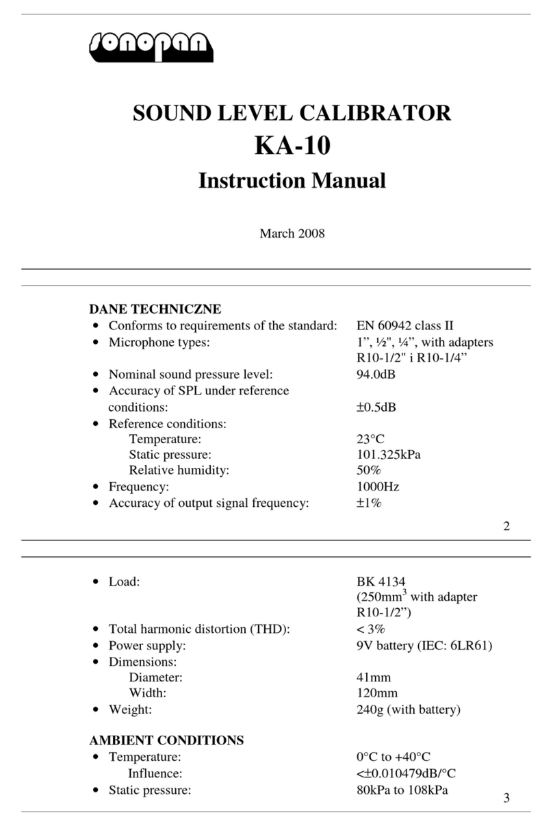 SONOPAN KA-10 instruction manual