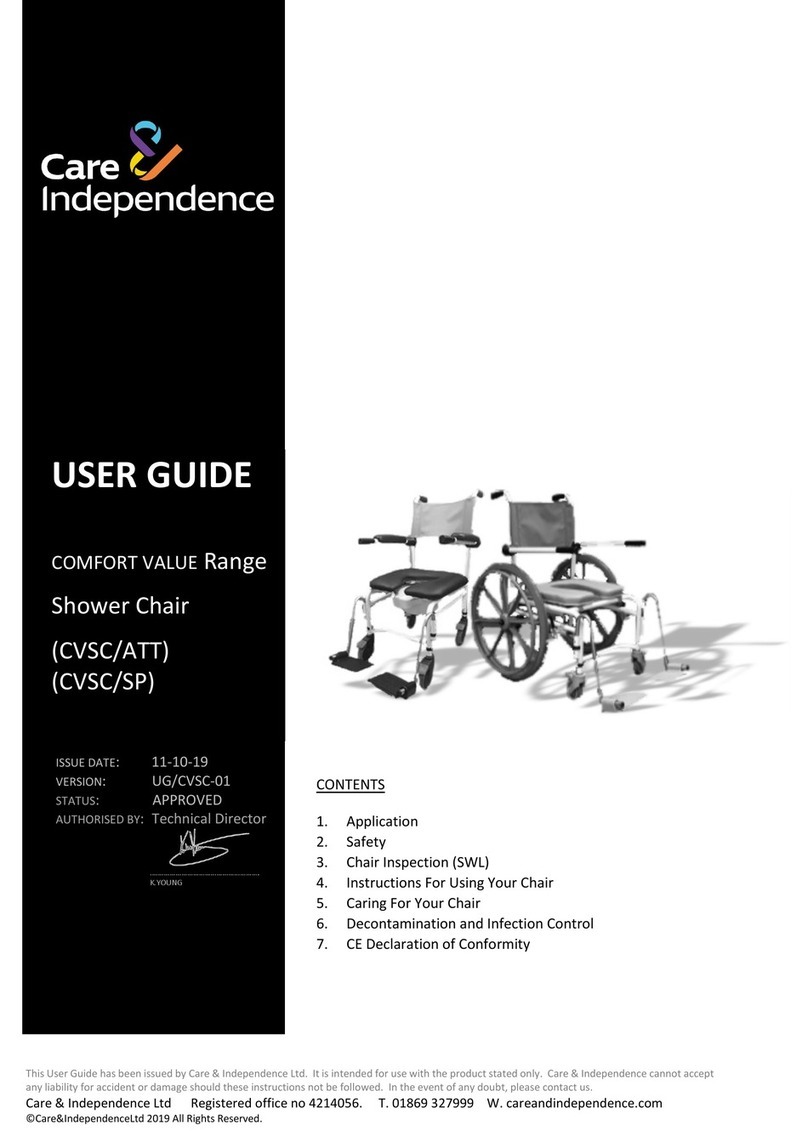 Care & Independence COMFORT VALUE CVSC/ATT User manual Care & Independence COMFORT VALUE CVSC/ATT User manual