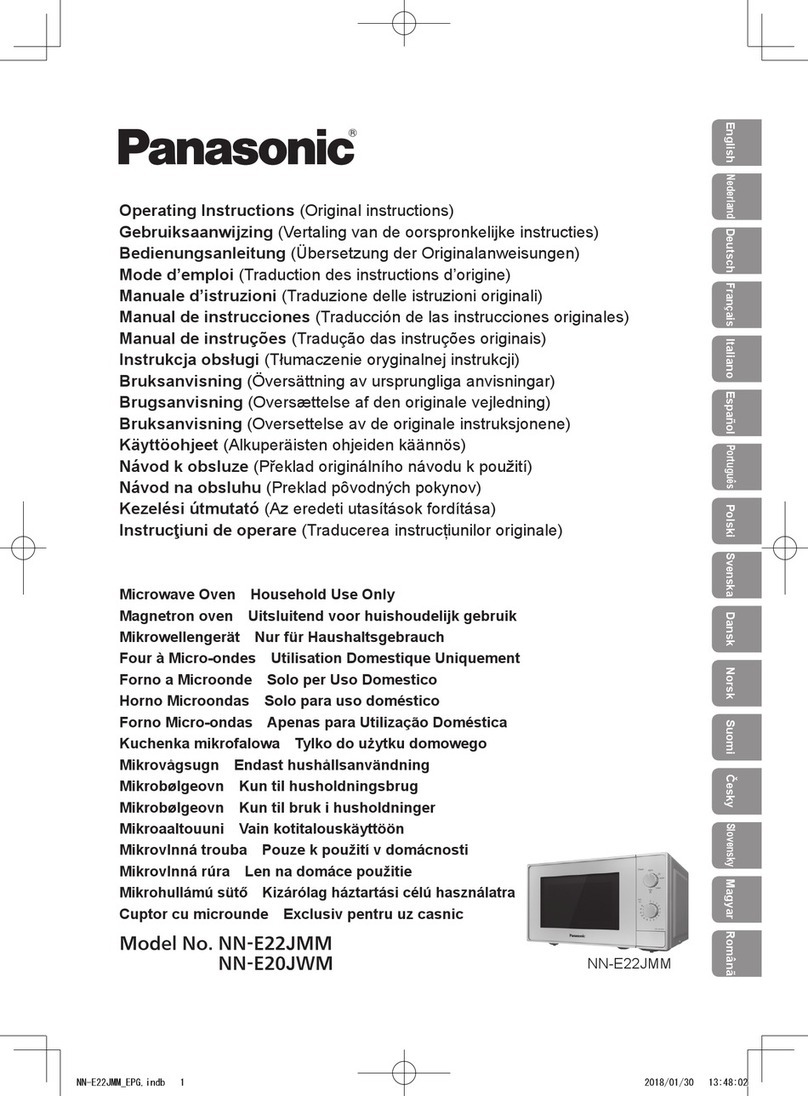 Panasonic NN-E22JMM operating instructions