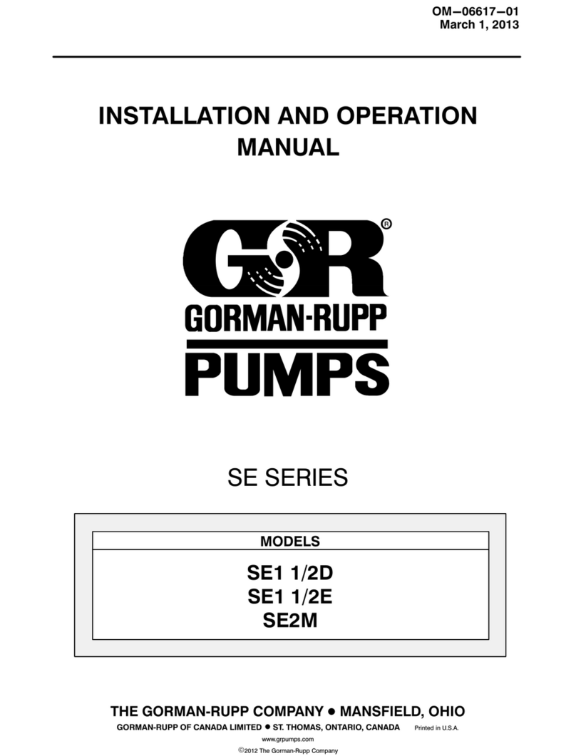 GORMAN-RUPP PUMPS SE1 1/2D User manual GORMAN-RUPP PUMPS SE1 1/2D User manual