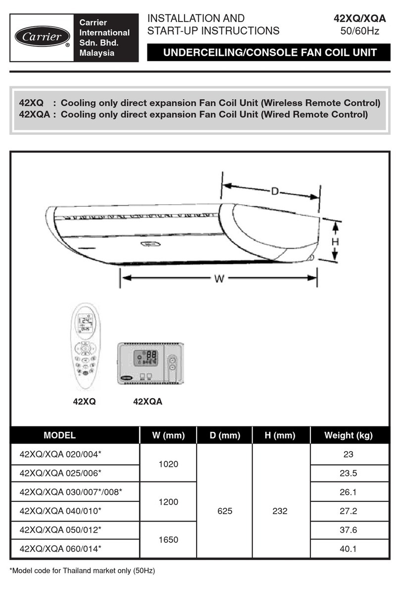 Carrier 42XQ Series Instructions and recipes
