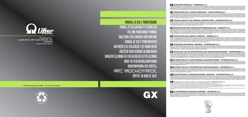 Lifter GX Use and maintenance manual