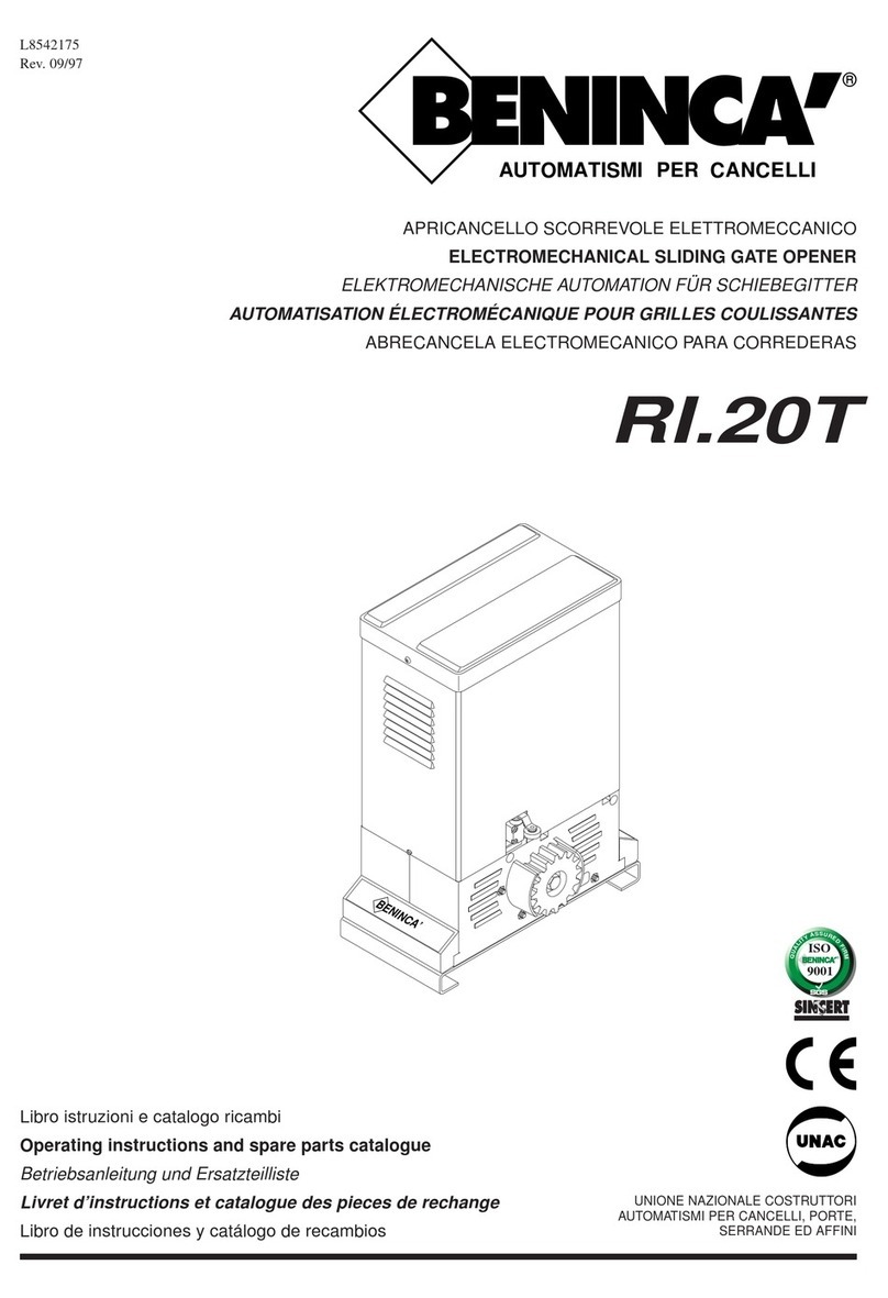 Benninca RI.20T operating instructions